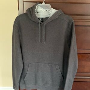 Dark gray hooded sweatshirt